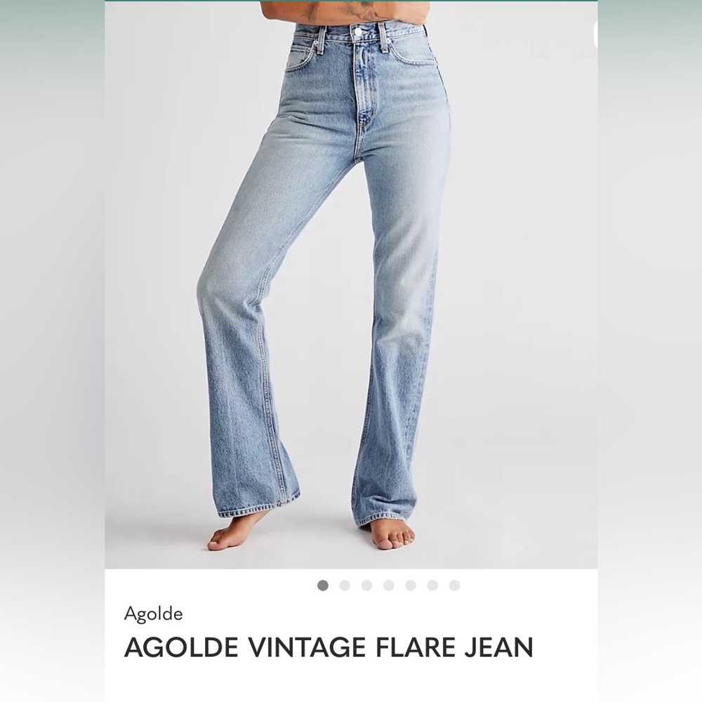 AGOLDE VINTAGE FLARE JEAN size 28 light blue